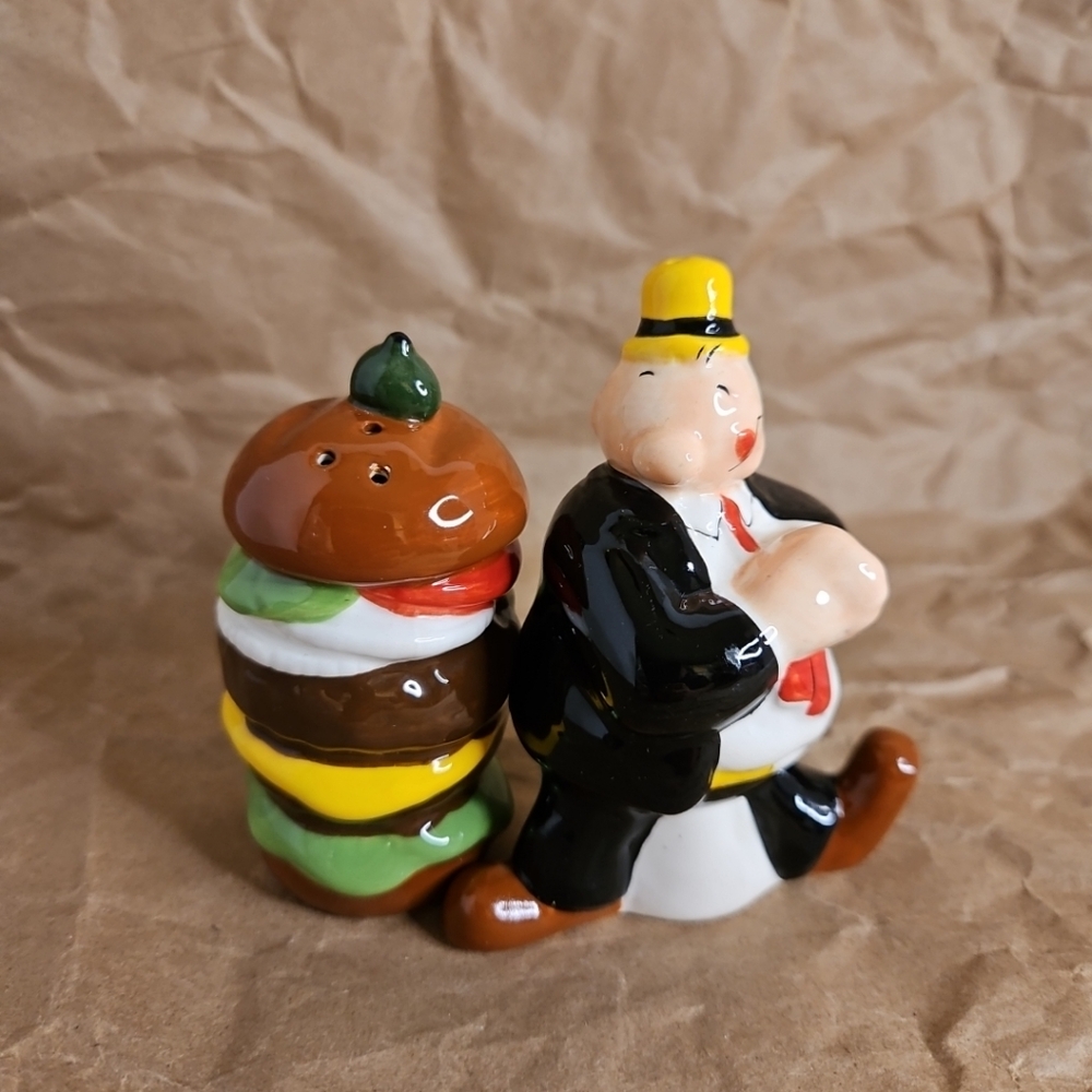 Westland KFS Wimpy & Hamburger Salt & Pepper Shakers Magnetic Figurines